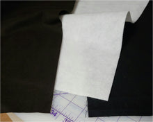 flute cozy materials - silver cloth, batting, black fabric